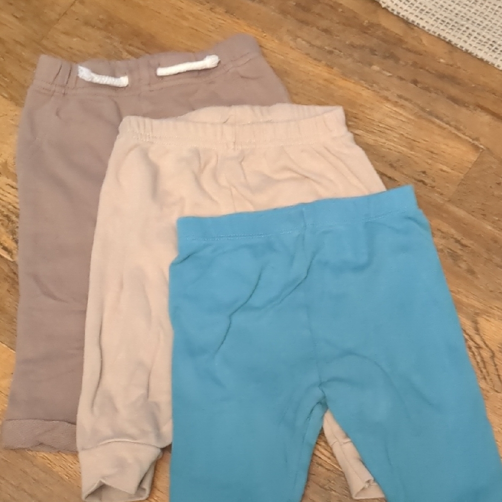 Cozy Blue, Tan, and Cream Joggers
